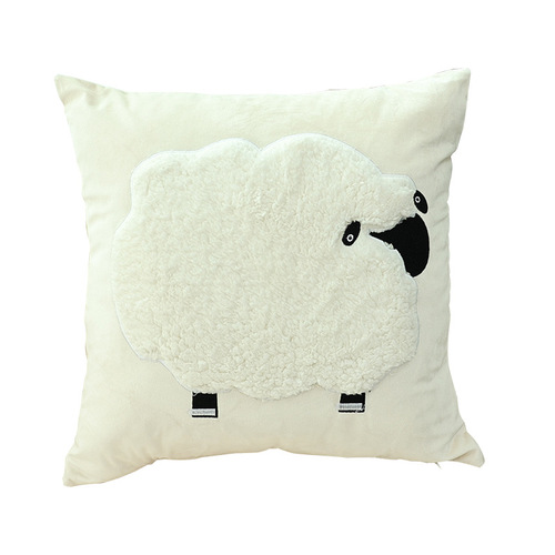 Modern simple cartoon cute sheep pillow pillow cover style living room sofa bedside office cushion pillow cover