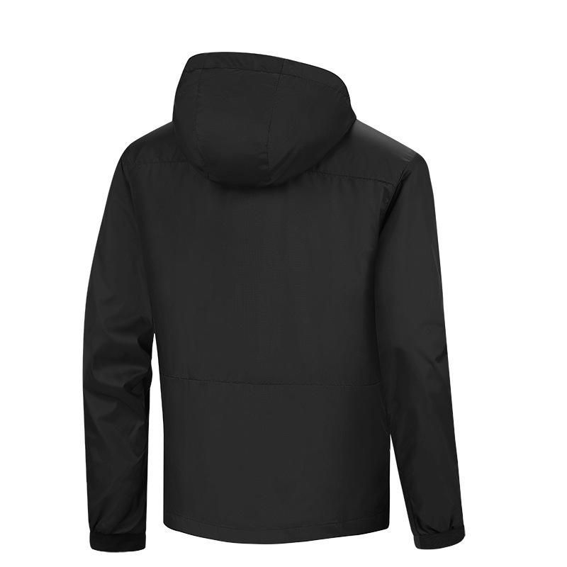 Cardigan fin à capuche pour homme, veste zippée, vêtements de sport décontractés de couleur unie, printemps et automne_voghion.com
