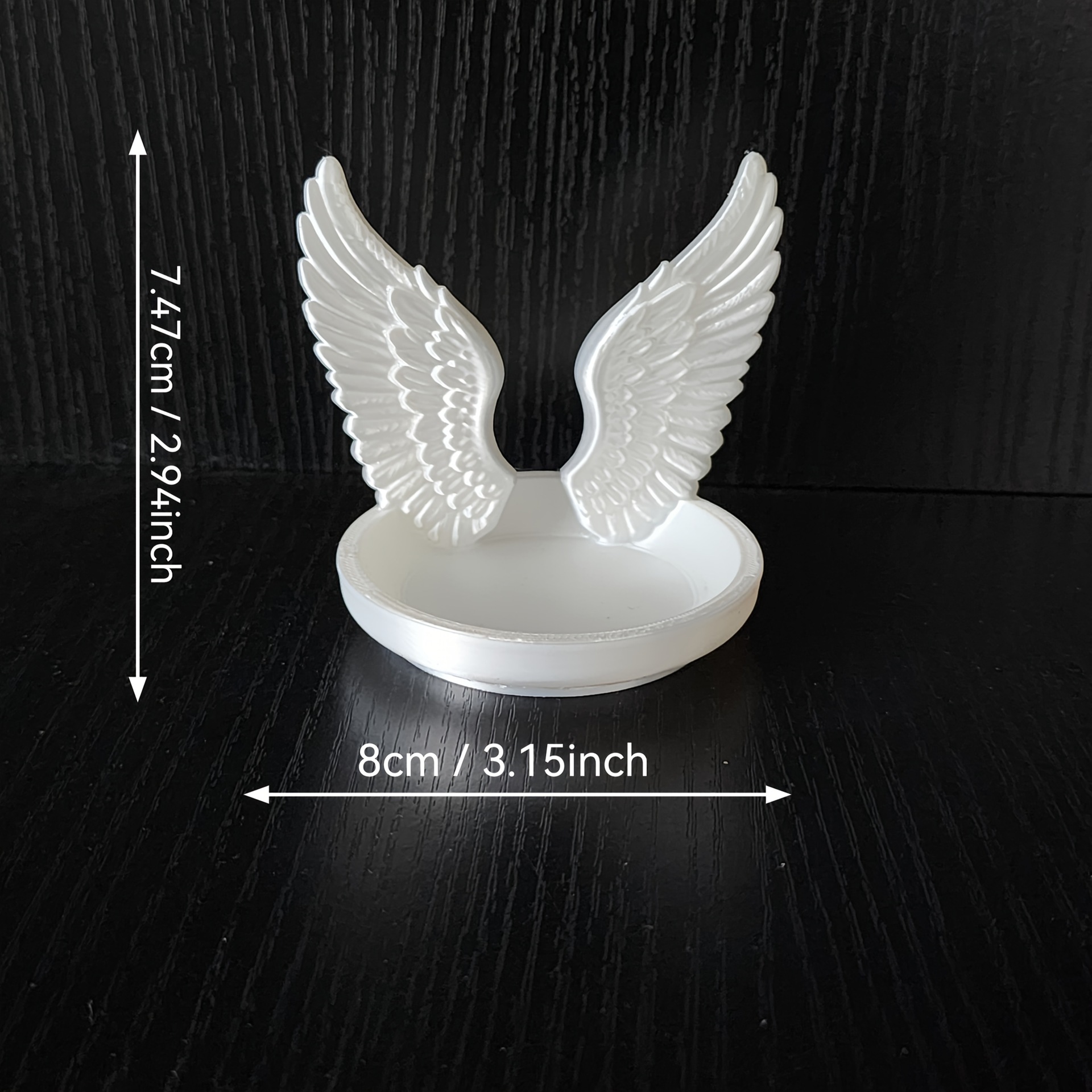 Transfronterizo impresión 3D alas de ángel bandeja de joyas escritorio portal decoración de escritorio acabador de joyas almacenamiento