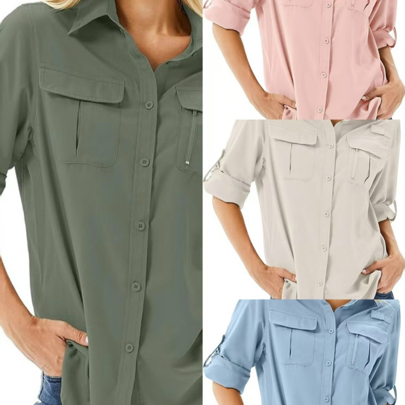 2025 Women's European and American Long-Sleeved Anti-Uv Hunting Outdoor Quick-Drying Anti-Sun Clothing Fishing Hiking Sun Protection Clothing 2025 Women's European and American Long-Sleeved Anti-Uv Hunting Outdoor Quick-Drying Anti-Sun Clothing Fishing Hiking Sun Protection Clothing