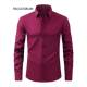 Cross-border Explosions Four-sided Elastic Natural Buckle Men's plus size Shirt Non-ironing Anti-wrinkle Business Hot Amazon Shirt