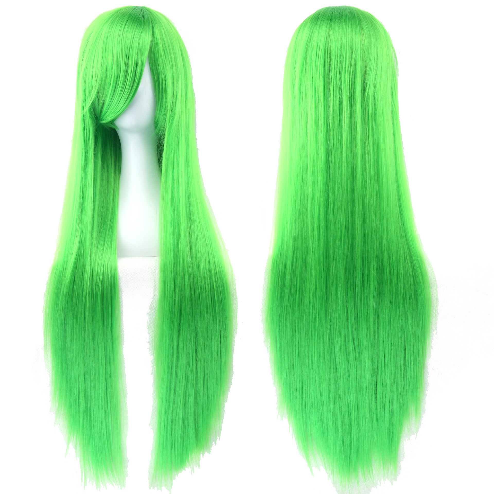 European and American Style Wig 80cm Colorful Long Straight Hair Anime Cos Wig High-Temperature Fiber Chemical Fiber Hair Head Cover - photo 22