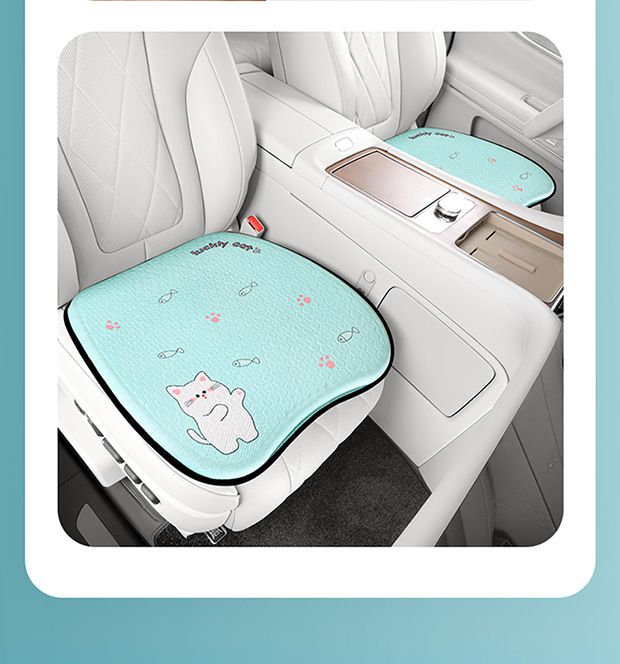 Summer Honeycomb Gel Car Seat Cushion Office Ice Silk Seat Cushion Cartoon Fat Cushion Gel Breathable Seat Cool Cushion