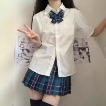 JK制服基础款TR面料jk衬衫夏季女长袖短袖衬衣百搭校供夏学院风