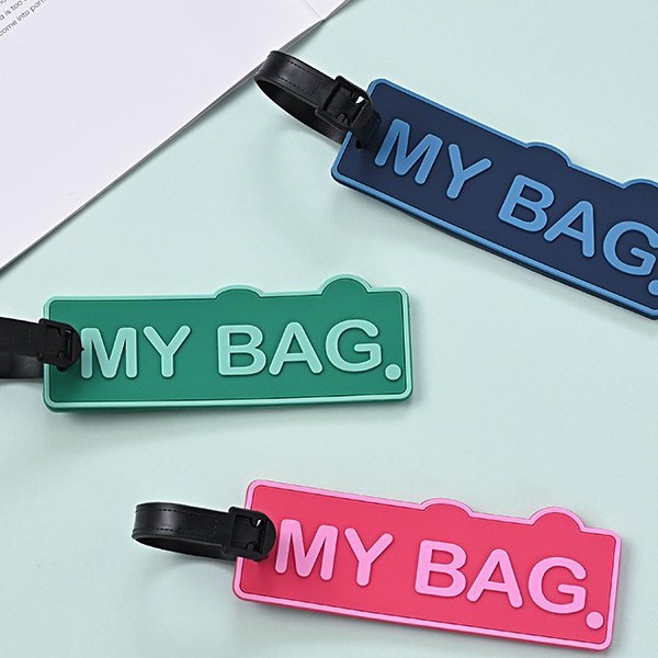 Creative Pvc Soft Glue English Letter Luggage Tag Cross-Border Glue Suitcase Identification Tag Checked Anti-Lost Tag