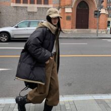 2024冬季新款时尚加厚羽绒服女大码宽松胖mm休闲中长款冬装外套潮