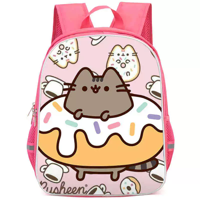 Рюкзак учебный Pusheen Fat Jimao с принтом периферийного типа, через стекло, зарубежная торговля, школьный рюкзак