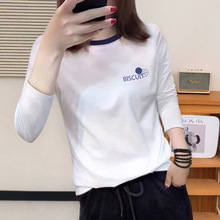 白色打底衫女内搭棉质长袖t恤2026年秋冬新款简约减龄百搭上衣服
