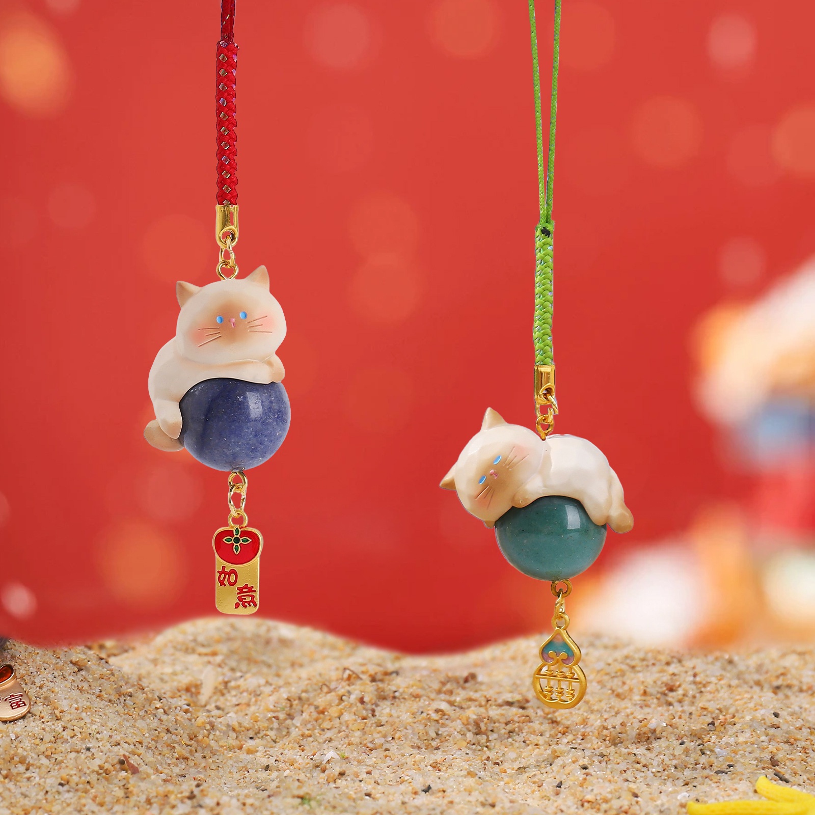 新商品 ニャー・ジアン・フーヤン クリスタルペンダント ブラインドボックス 可愛い携帯ストラップ クリエイティブバッグペンダント キーホルダー 工場卸売