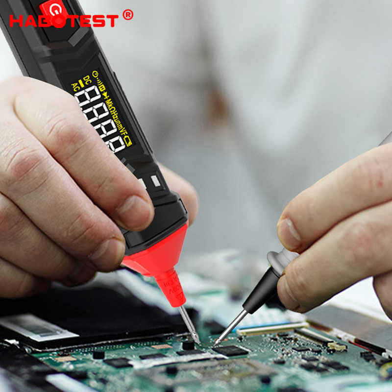 HUABO HT121 지능형 펜 멀티 미터 디지털 고정밀 화상 방지 범용 자동 식별 전기 유지 보수