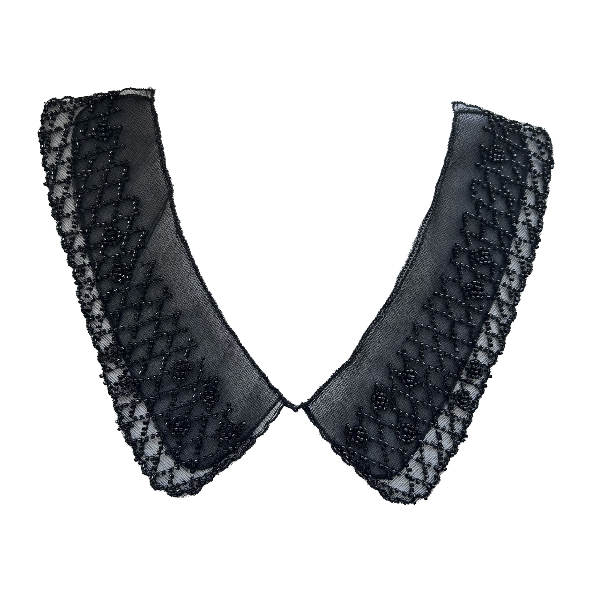 Embordado de fabricación pesada coreana anti-luz falso cuello de clavado a mano cuello de camisa de mujer decoración de collar vestido collar flor de color universal