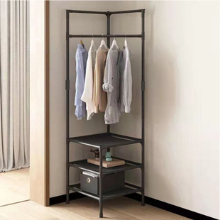 Simple Coat Rack Corner Hanger Floor Bedroom Corner Household Clothes Storage Hanging Clothes Corner Clothes Shelf