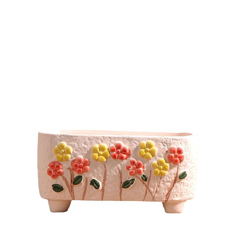 Placa larga, maceta carnosa, cerámica, precio especial, balcón doméstico, terracota, cerámica pequeña, lavabo especial, liquidación al por mayor