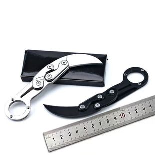 New Mechanical Folding Knife Folding Claw Portable Knife Body Protection Fruit Knife Self-defense Carry-on Folding Knife Cutting Edge