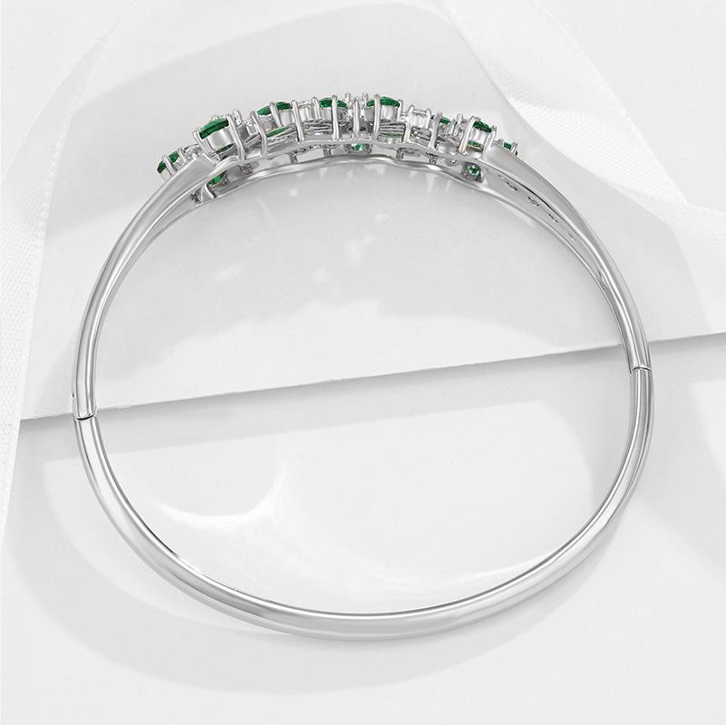 Xuping joyería aleación imitación piedra preciosa verde rojo artificial piedra preciosa pulsera femenina alto sentido en línea celebridad temperamento pulsera