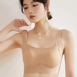 6012#一体杯无痕固定杯背心均码80-120斤时尚裸感尾货内衣批发特