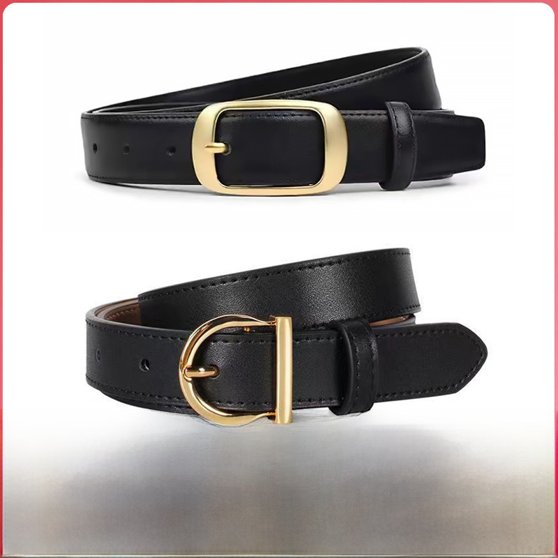 Curea simplă, all-match, pentru femei, curea pentru blugi, pantaloni, stil coreean, stil vintage, elegant, decorativ, costum_voghion.com