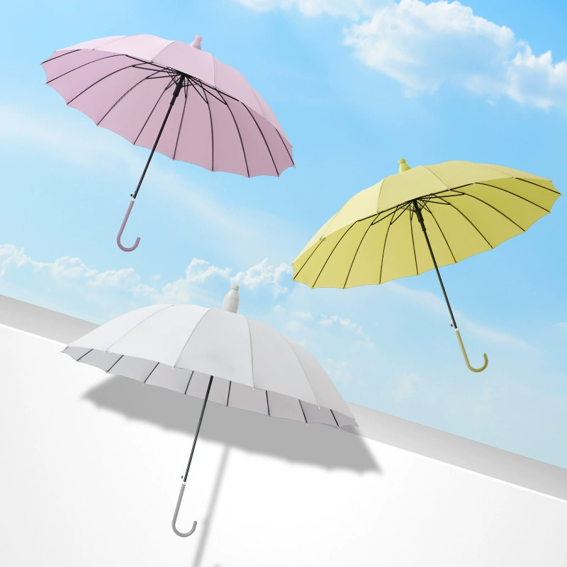 Umbrella 16 костей водонепроницаемая крышка рукоятка цвета автоматическая длинная ручка зонт для мужчин и женщин японский Xiaoqing прямая прямая зонт реклама индивидуальный заказ