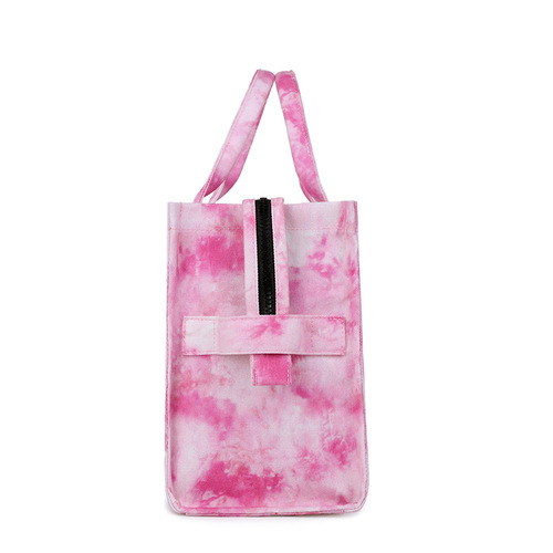 Women's bag wholesale new cross-border canvas letter shoulder tote bag simple tie-dye large capacity commuter crossbody bag