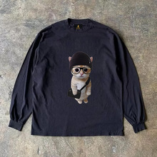 男士长袖t恤男260G重磅圆领青年潮牌落肩设计夏装新款上衣