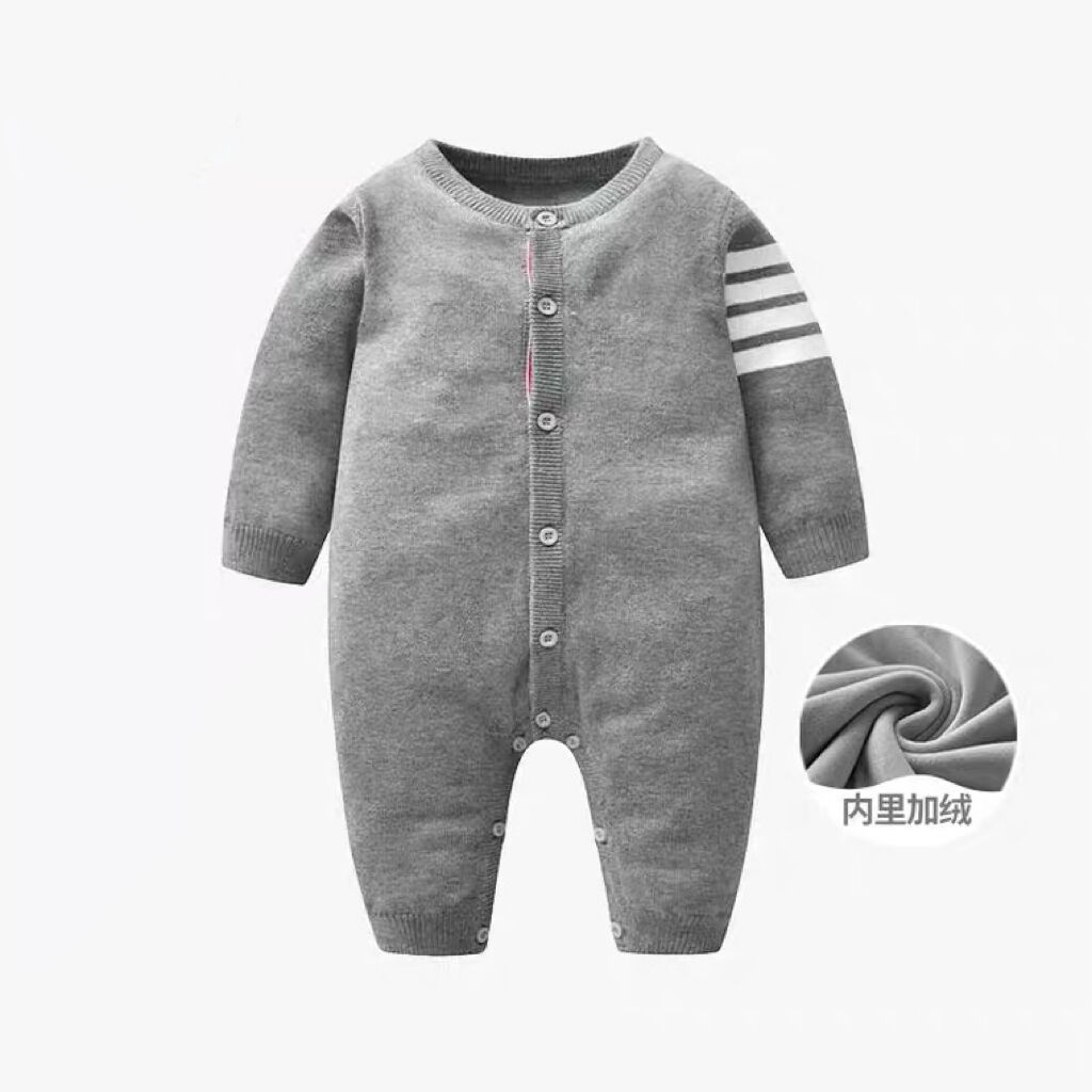 2023 otoño nuevo casual de los muchachos punto lana mameluco bebé Caballero mono