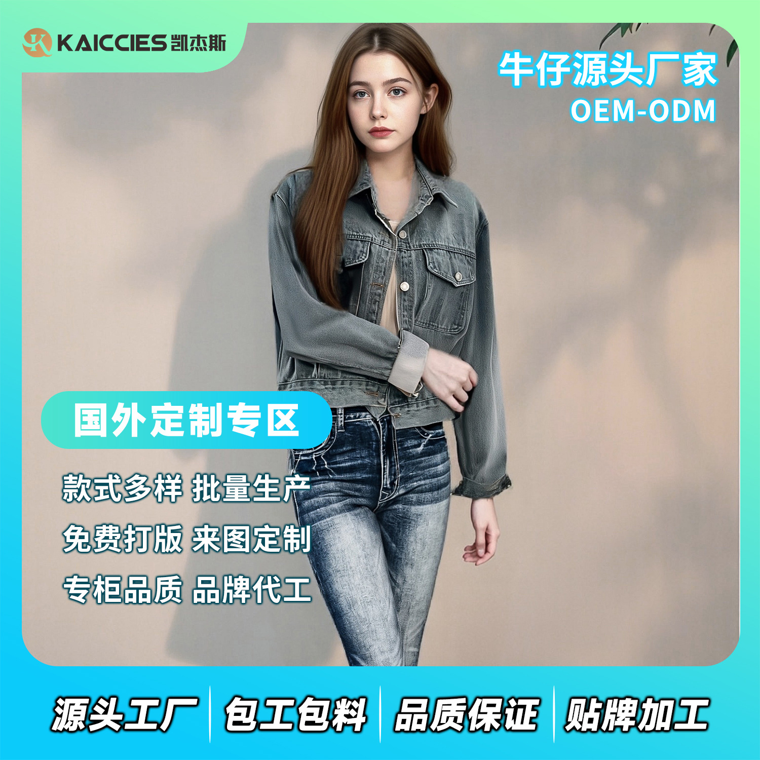 工厂跨境外贸大牌加工定制牛仔裤连衣裙类男女童品质潮流时尚打版