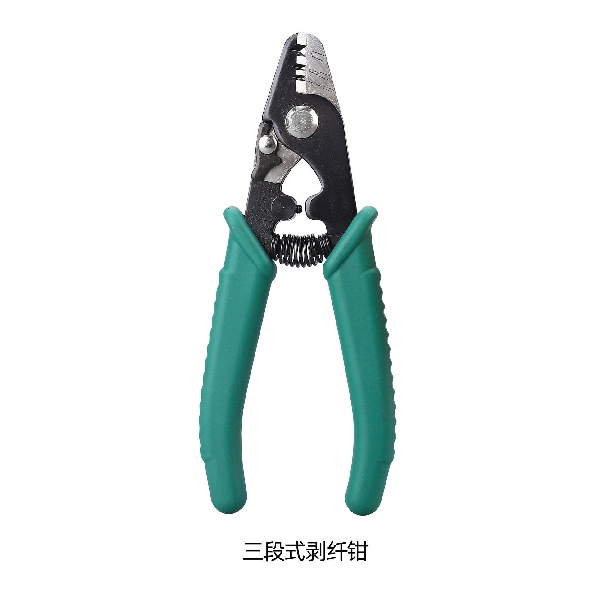 Three-section wire stripper (green)