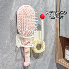 浴室ヘアバンドヘアバンドフックパンチフリー収納ラック強粘着フックコーム収納ラック