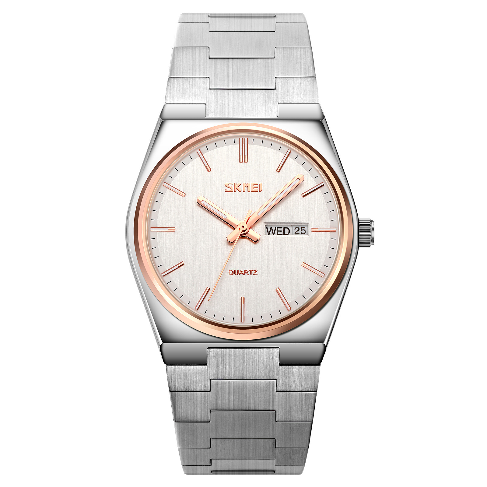 Reloj de cuarzo impermeable de alta calidad, simple reloj de acero sólido, reloj de hombre al por mayor.