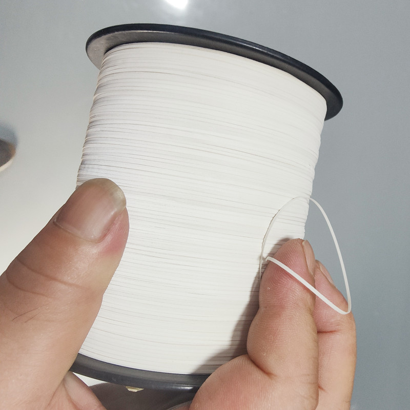 厂家供应白色高亮涤纶反光条拉力好编织绳带双面彩色1MM宽反光丝