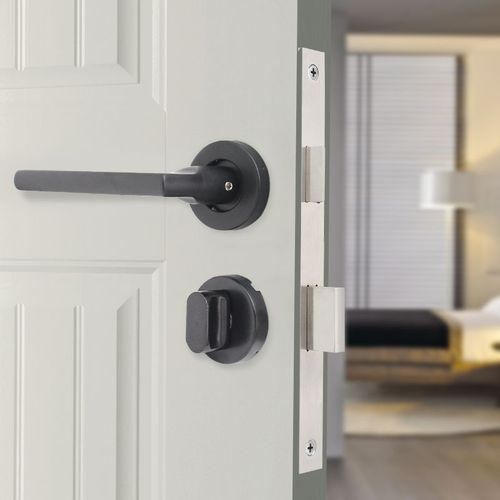 Red and Green Indicator Handle Lock, 304 Stainless Steel Split Lock, Wholesale Copper Lock Cylinder, Black Handle Bathroom Door Lock