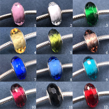 潘家多拉S925纯银琉璃珠子DIY手链搭配串珠视频配件蓝色系列