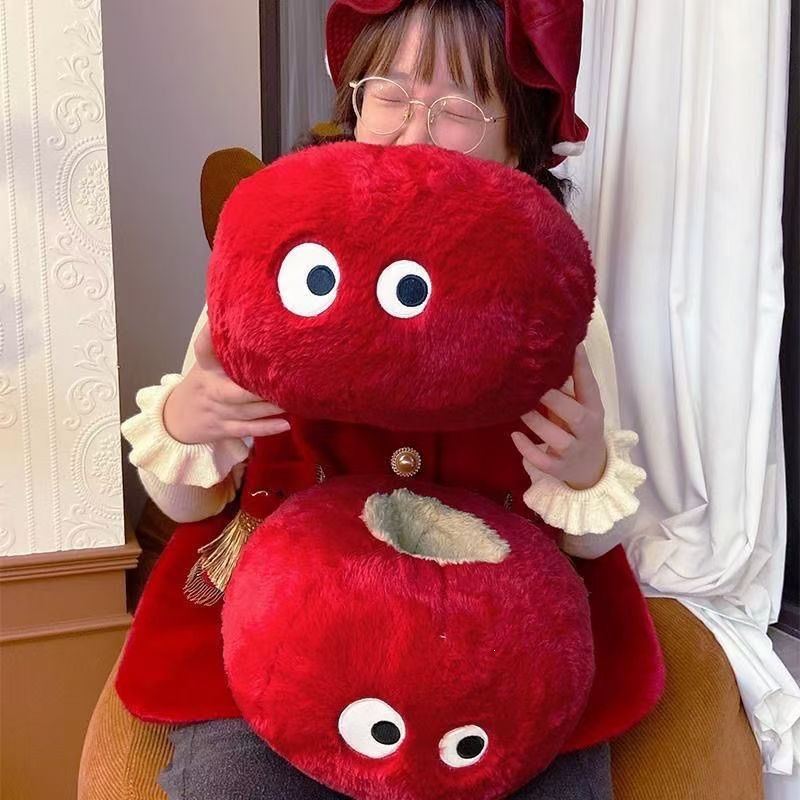 Cute and Adorable Candied Hawthorn Plush Pillow Toy, Super Soft Sofa Cushion, Hand Warmer, Birthday Gift