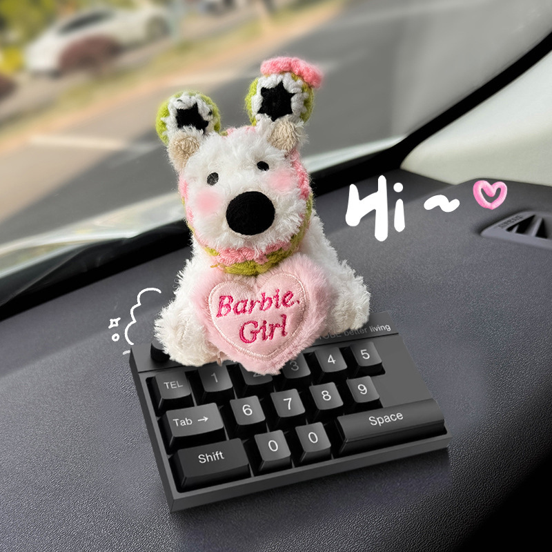 Tarjeta de estacionamiento temporal del automóvil lindo West Highland Puppy Keyboard Teléfono del automóvil Número de matrícula Decoración del automóvil Mover el automóvil
