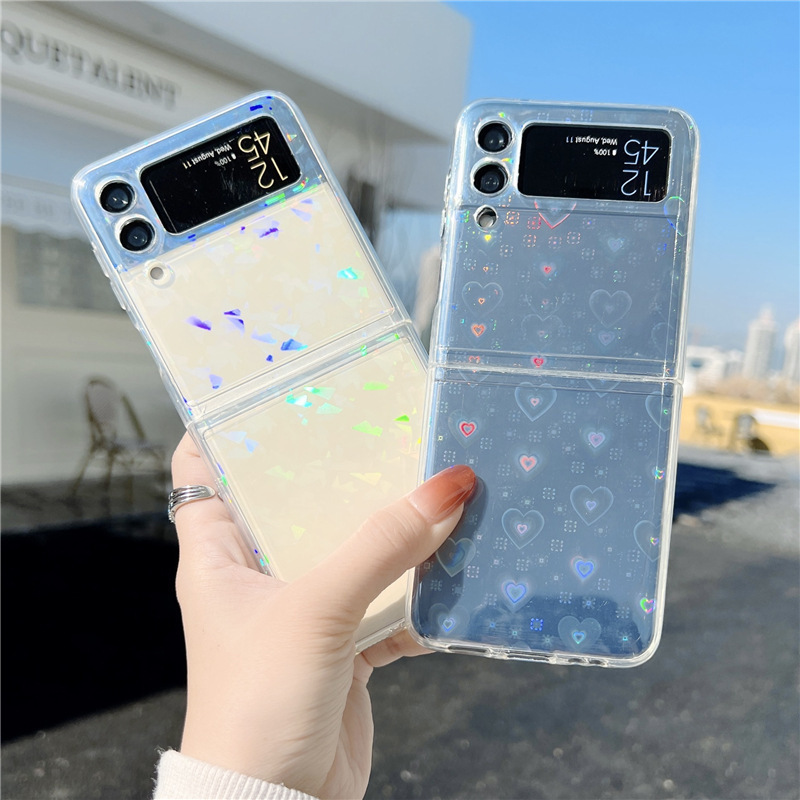 Colorful Heart Imd Suitable for Samsung Galaxy Z Flip 70% off Stacked Screen Mobile Phone Case Butterfly Zflip4 5g Female