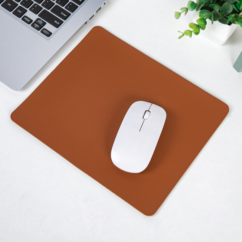 正方形の革のマウスパッドの小さいパッドの純色の事務机のパッドのノートパソコンのタブレットの皮革のパッドの女子学生のゲームパッド|undefined