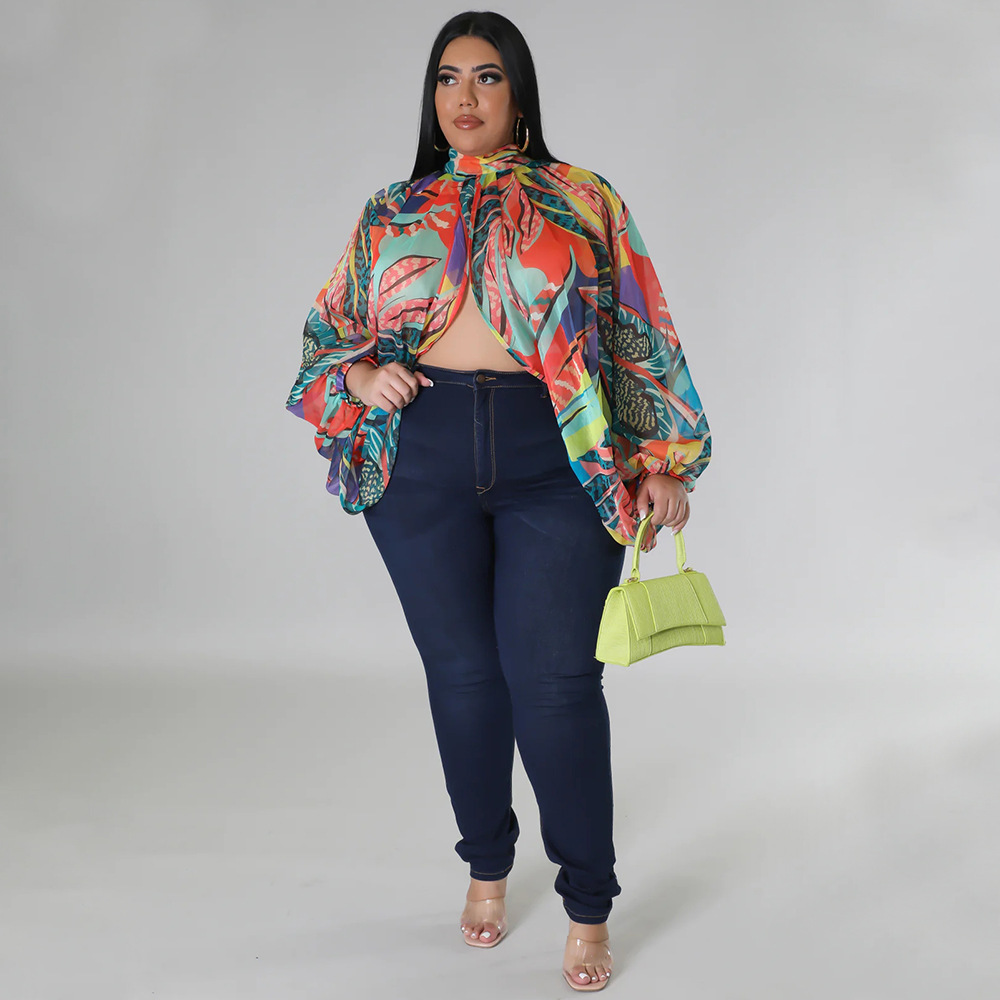 252g Weight Long Sleeve Sleeve Length Regular Sleeve Sleeve Type Spandex, Polyester, Chiffon Fabric Type Long Top Length Blouse Tops Type Daily, Street Occasion Round Neck Neckline Regular Fit Fit Type Color Block Pattern Spring&Summer Season Streetwear Style Blouse Long Sleeve Plus Size Tops Streetwear Color Block 29