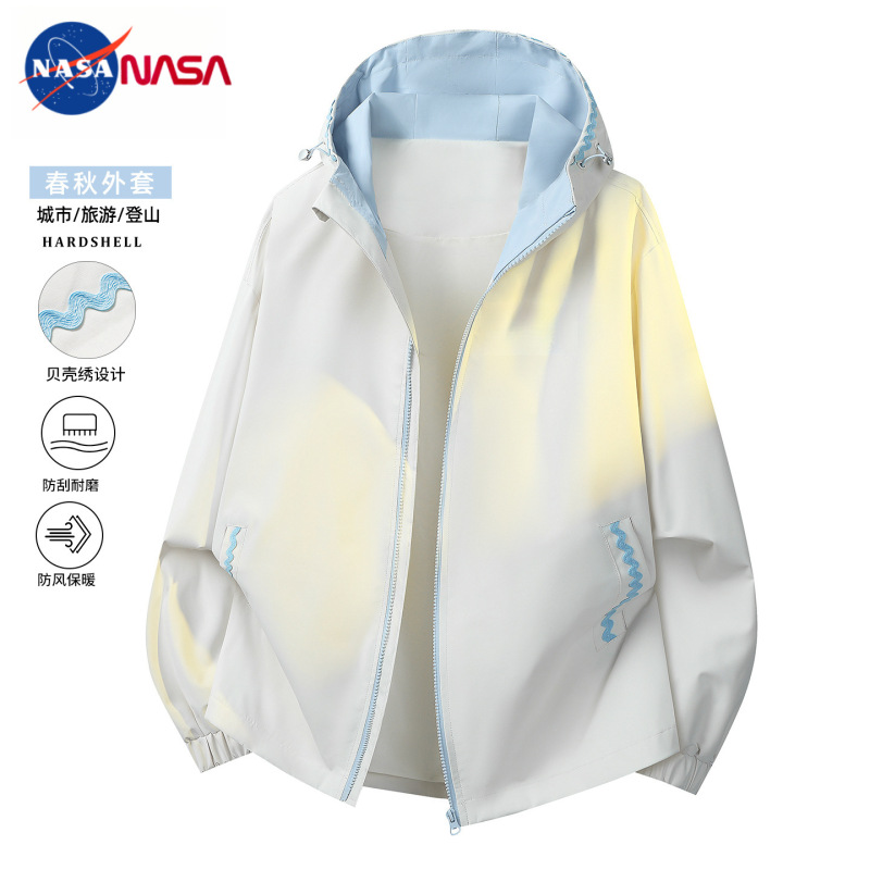 Nasa Jacket for Women 2026 New Spring Shell Embroidery Korean Style Beautiful and Exquisite Windproof Early Spring Thin Jacket