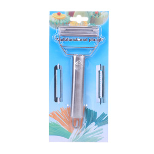 Manufacturer's In-Stock Stainless Steel Double-Headed Grater Multifunctional Peeler Two-In-One Fruit Peeling Knife Potato Melon Grater