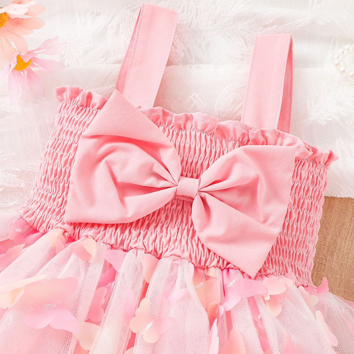 Verano bebé mariposa malla Sling vestido niña princesa pettiskirt europeo y americano transfronterizo Amazon