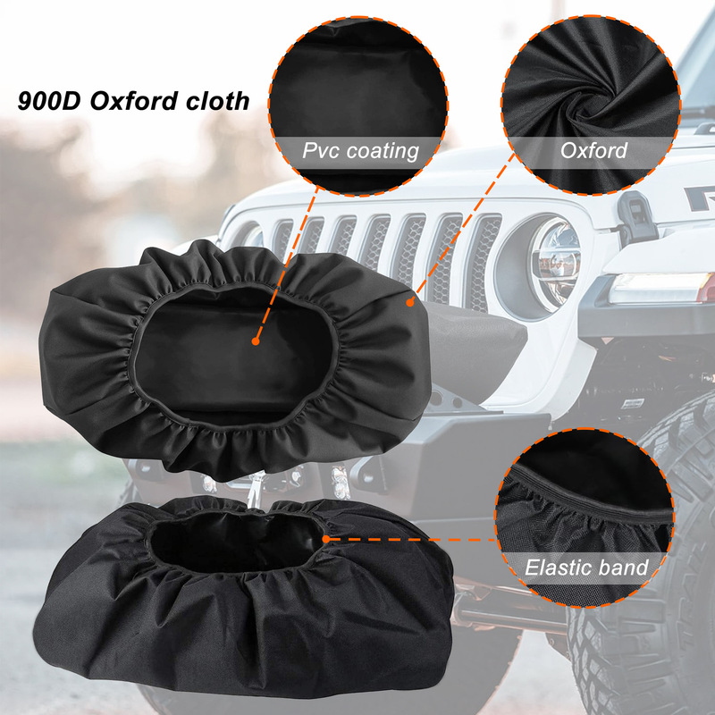 Amazon ホット販売 900D オックスフォード布ウインチカバー防水防塵ウインチ保護カバー車の電動ウインチカバー|undefined