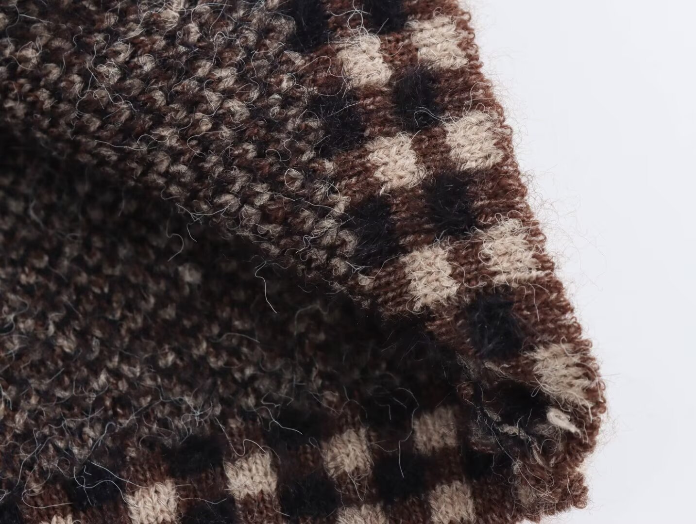 Women's clothing 2024 autumn and winter new street fashion plaid zipper sweater jacket_voghion.com