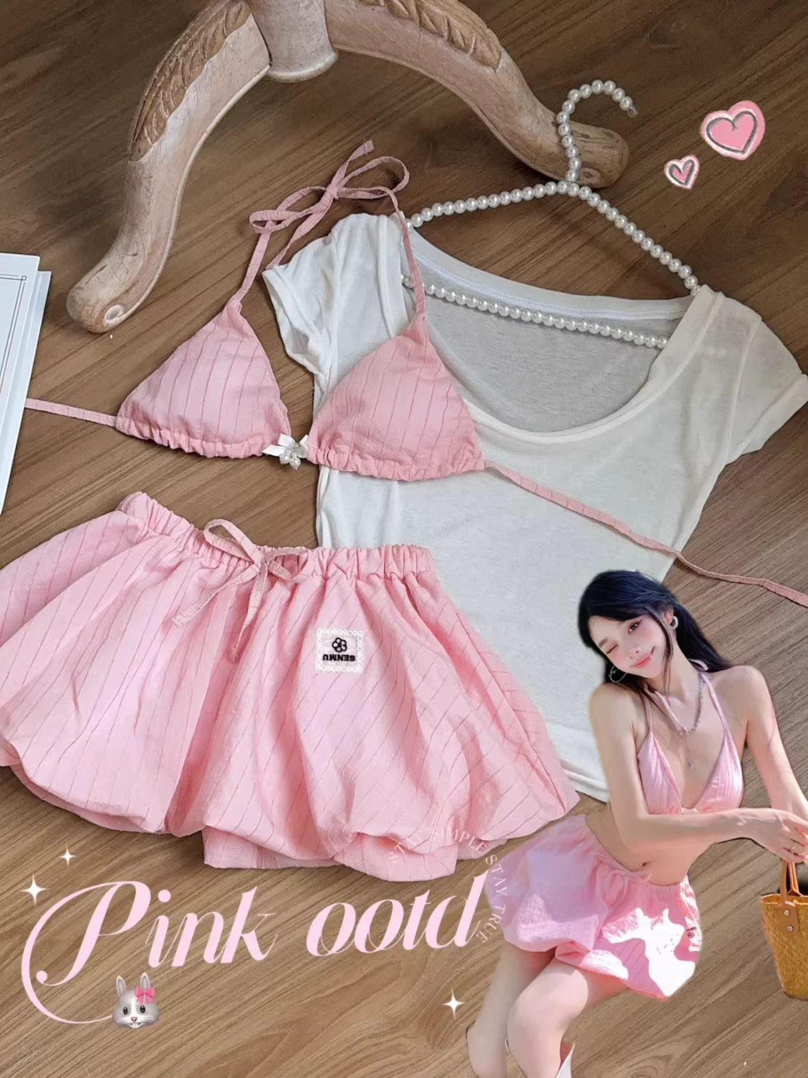 High-end swimwear, split uniform, set, polyester
