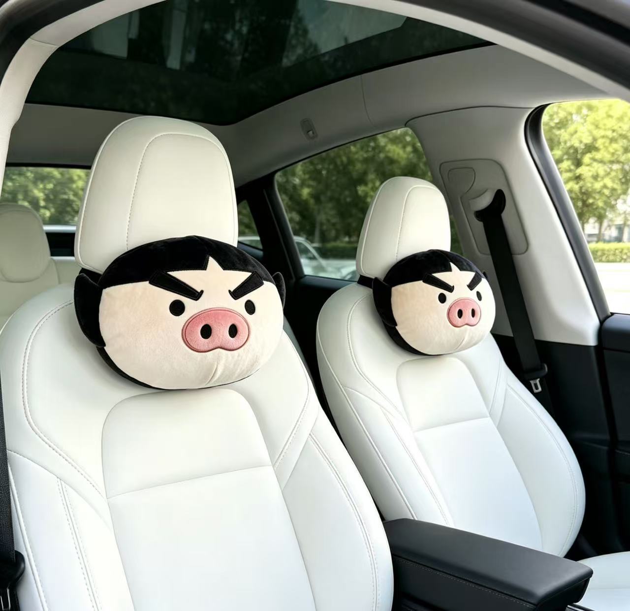 Cartoon Car Headrest and Neck Pillow Powerpuff Girls Crayon Shin-Chan Doodle Man Left Side Headrest Cross-Border Exclusive Supply