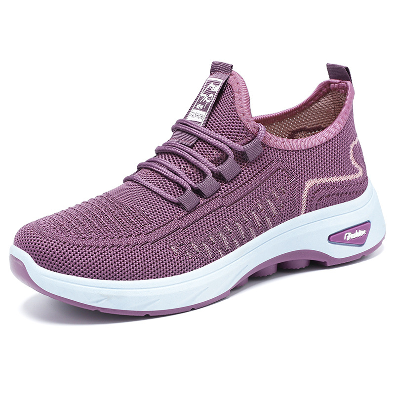 Zapatos de mujer zapatos deportivos transpirables de verano nuevos zapatos para correr resistentes al desgaste con cordones zapatos casuales cómodos de suela suave zapatos individuales de todo fósforo