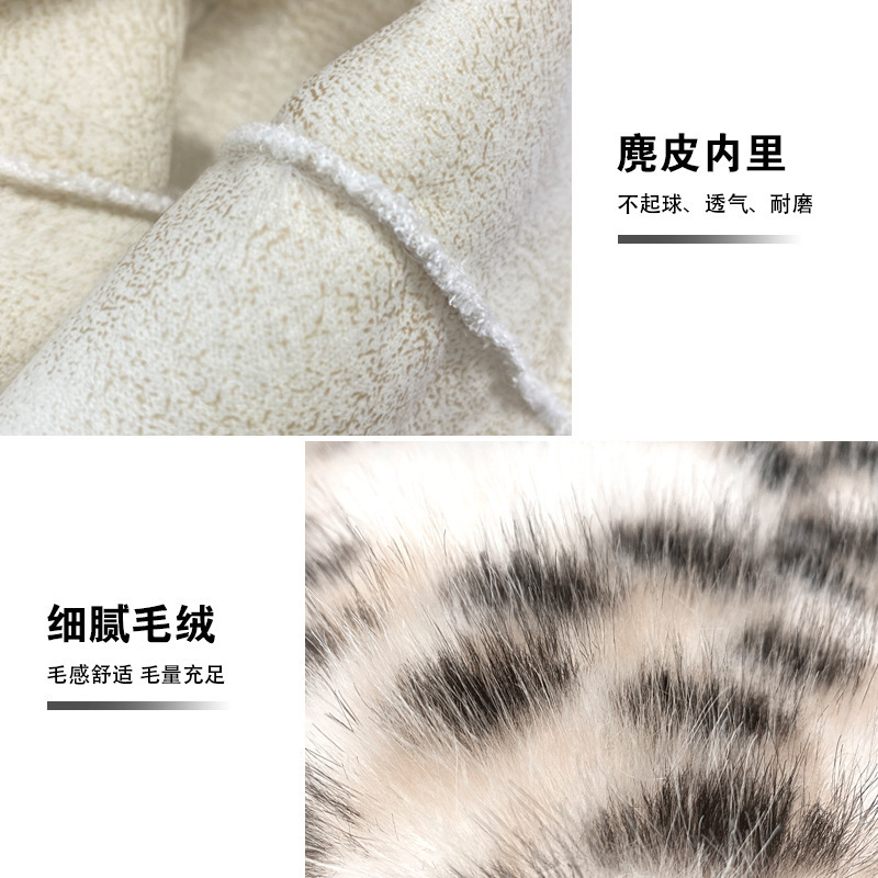 豹纹帽子保暖时尚百搭熊耳朵秋冬防寒加厚毛绒仿皮草跨境甜酷|undefined