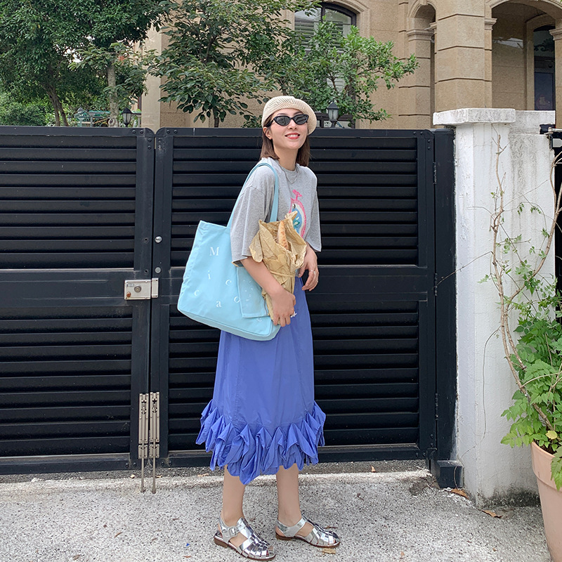 2025 Sommer Neue Dopamin Übergroße Kapazität Frische Leinwand Damen Umhängetasche Mode Vielseitige Freizeit Täglich Pendeln Täglich Einfach_voghion.com