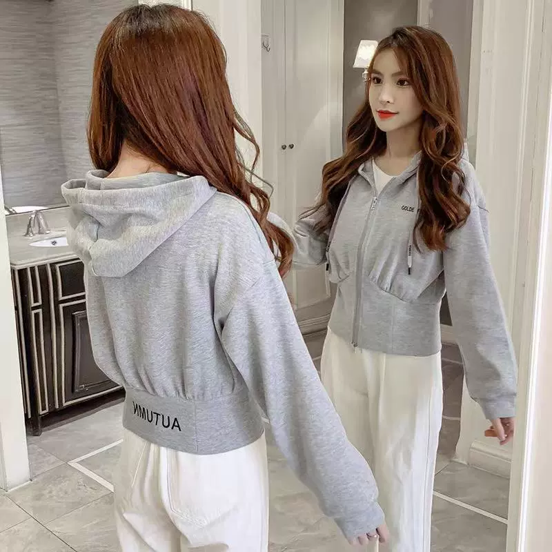 Худи Tide оверсайз бейсбольный кардиган, демисезонный короткий школьный стиль