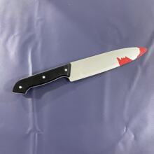 万圣节武器装备道具COS兵器塑料短刀海盗刀影视演出带血匕首道具