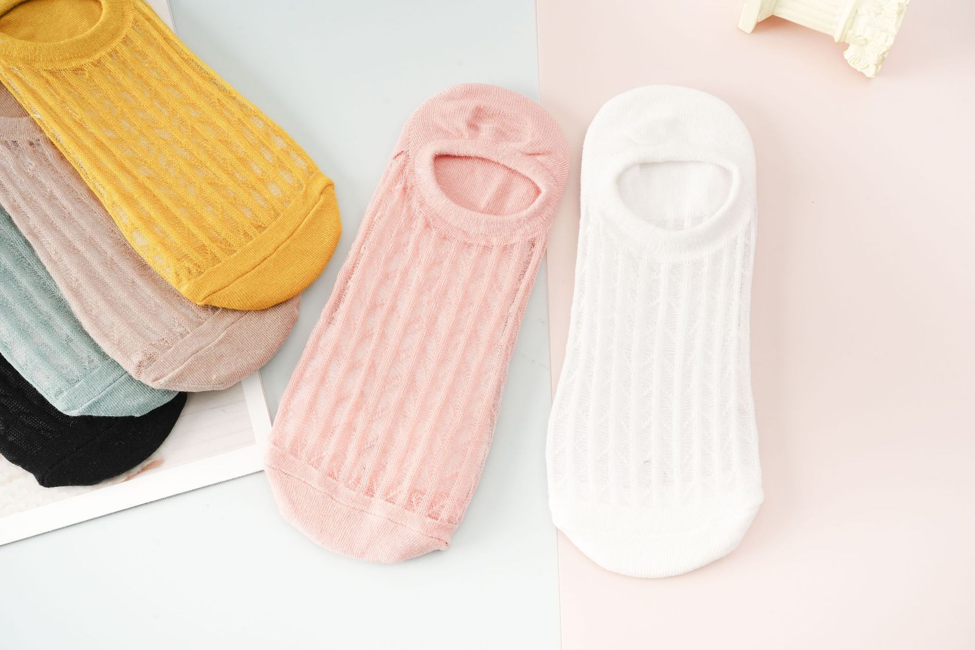 New Style Short Tube Thin Solid Color Silk Mesh Socks Wholesale Nihaojewelry display picture 11